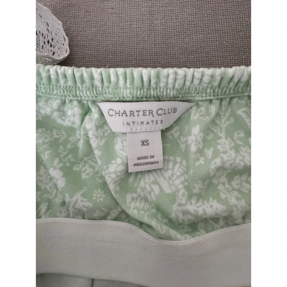 Charter Club Intimates‎ Nightgown Butterfly Paisley Green XS NEW